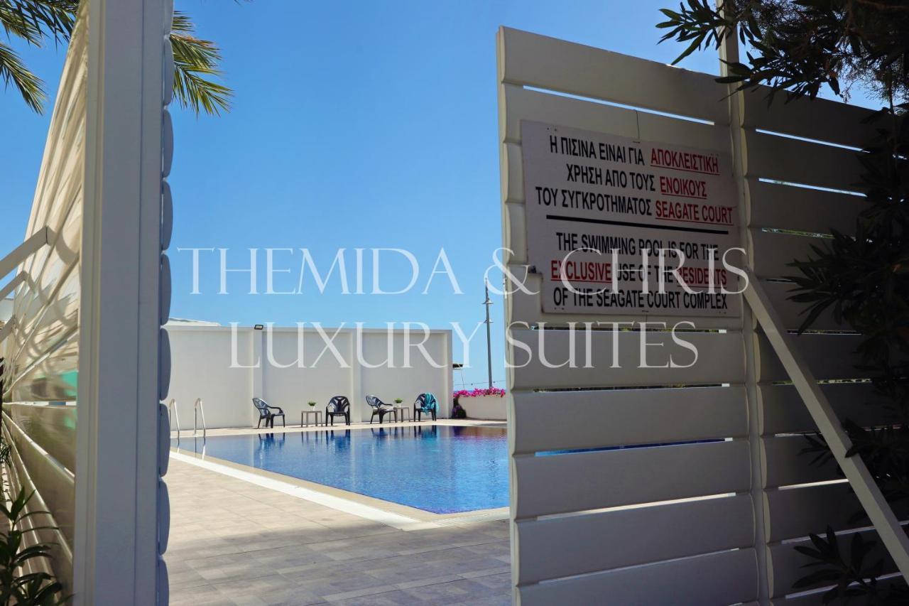 Beachfront Skyline Retreat 1Br Pool Central 拉纳卡 外观 照片